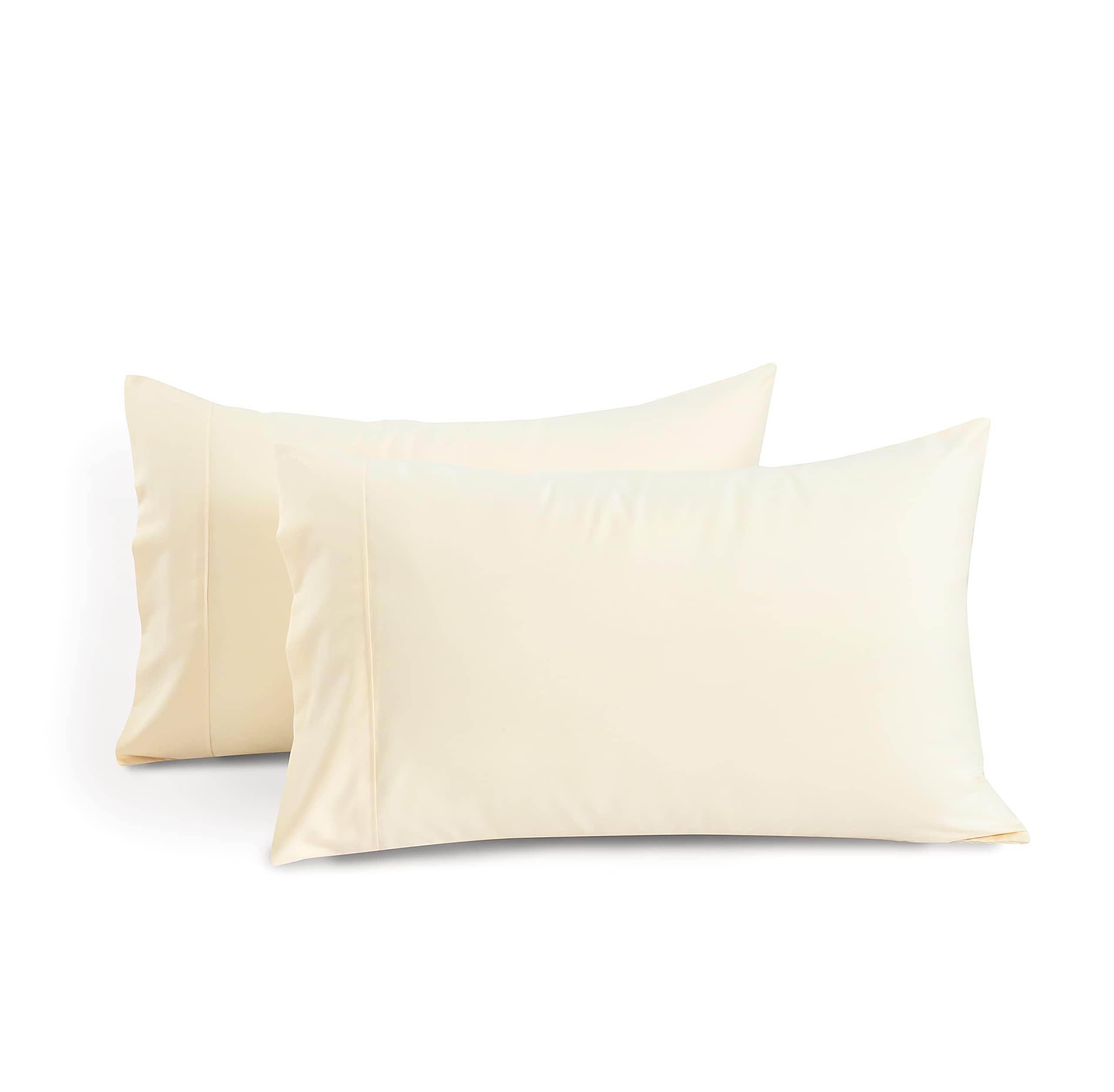2 Pack 1000 TC Egyptian Cotton Pillowcases Sateen