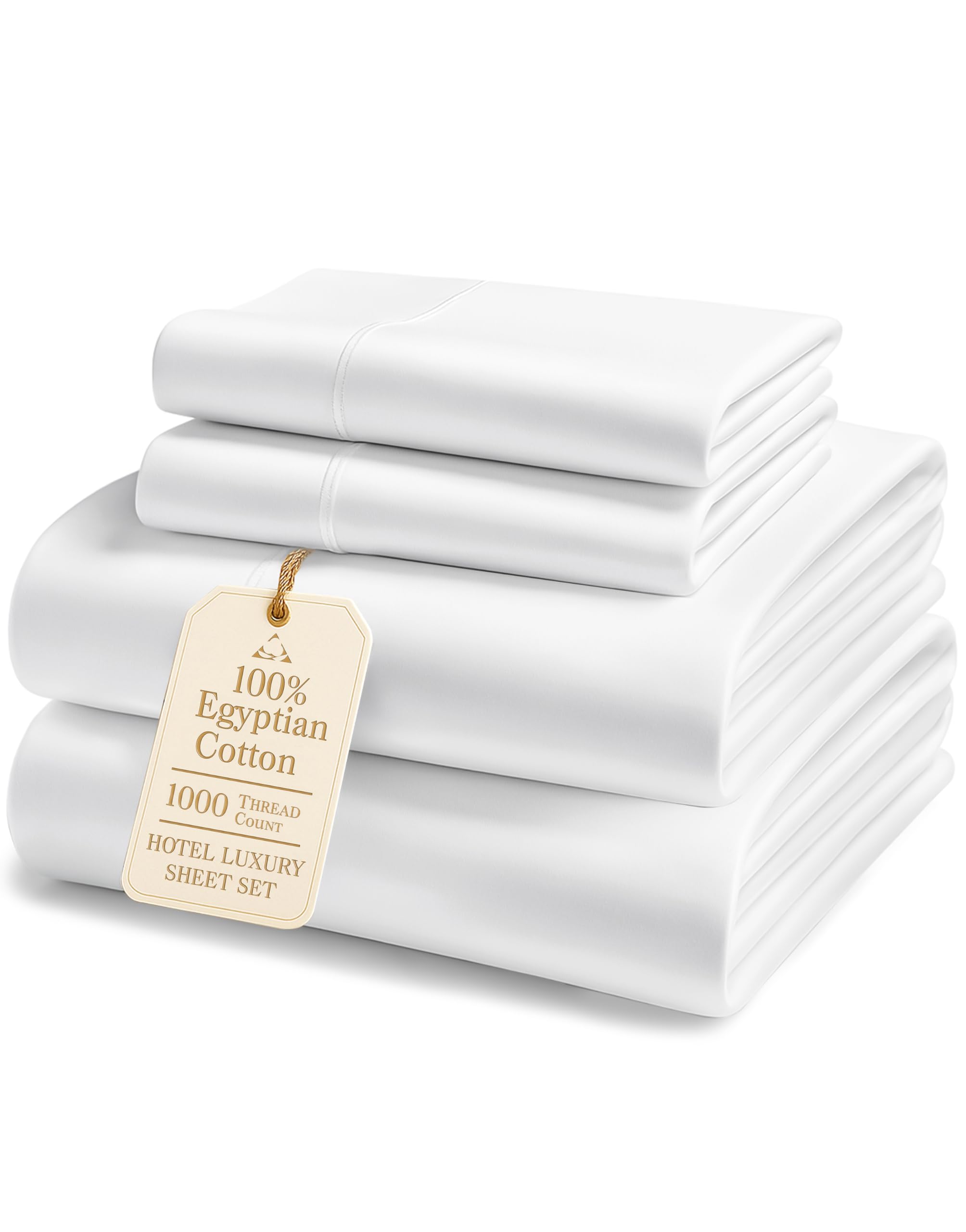 1000 TC Egyptian Cotton Sheet Set Soft Breathable