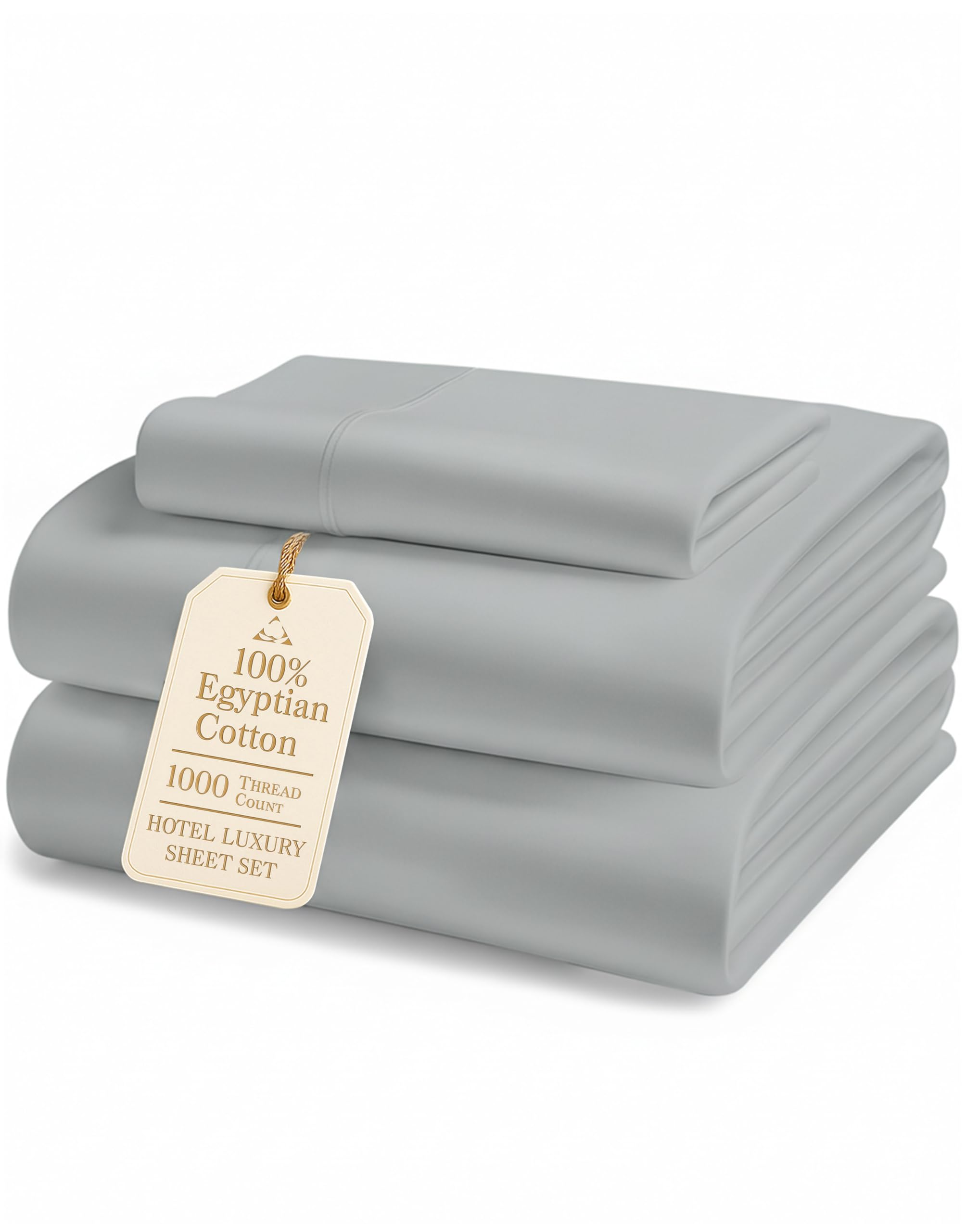 1000 TC Egyptian Cotton Sheet Set Soft Breathable