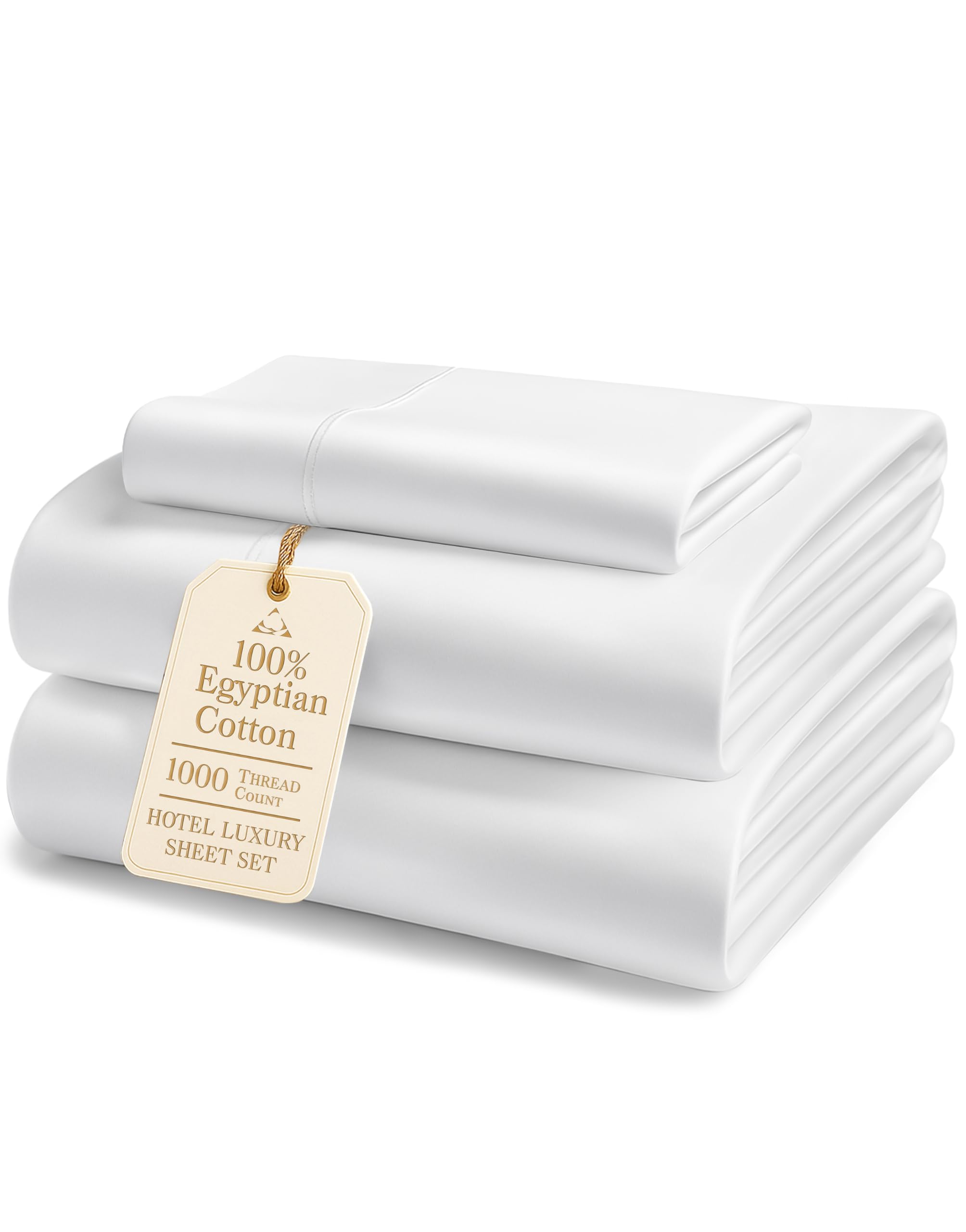 1000 TC Egyptian Cotton Sheet Set Soft Breathable