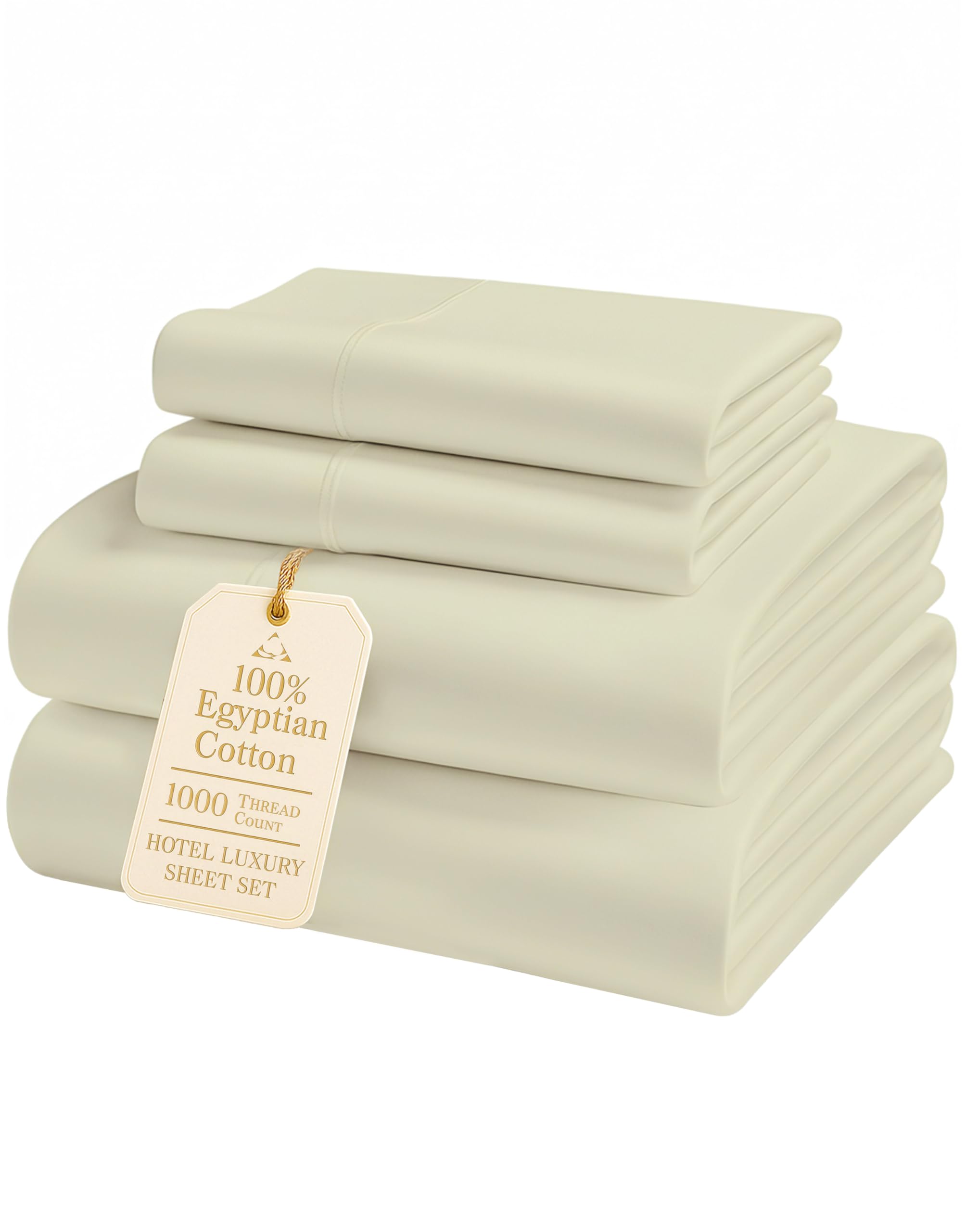 1000 TC Egyptian Cotton Sheet Set Soft Breathable