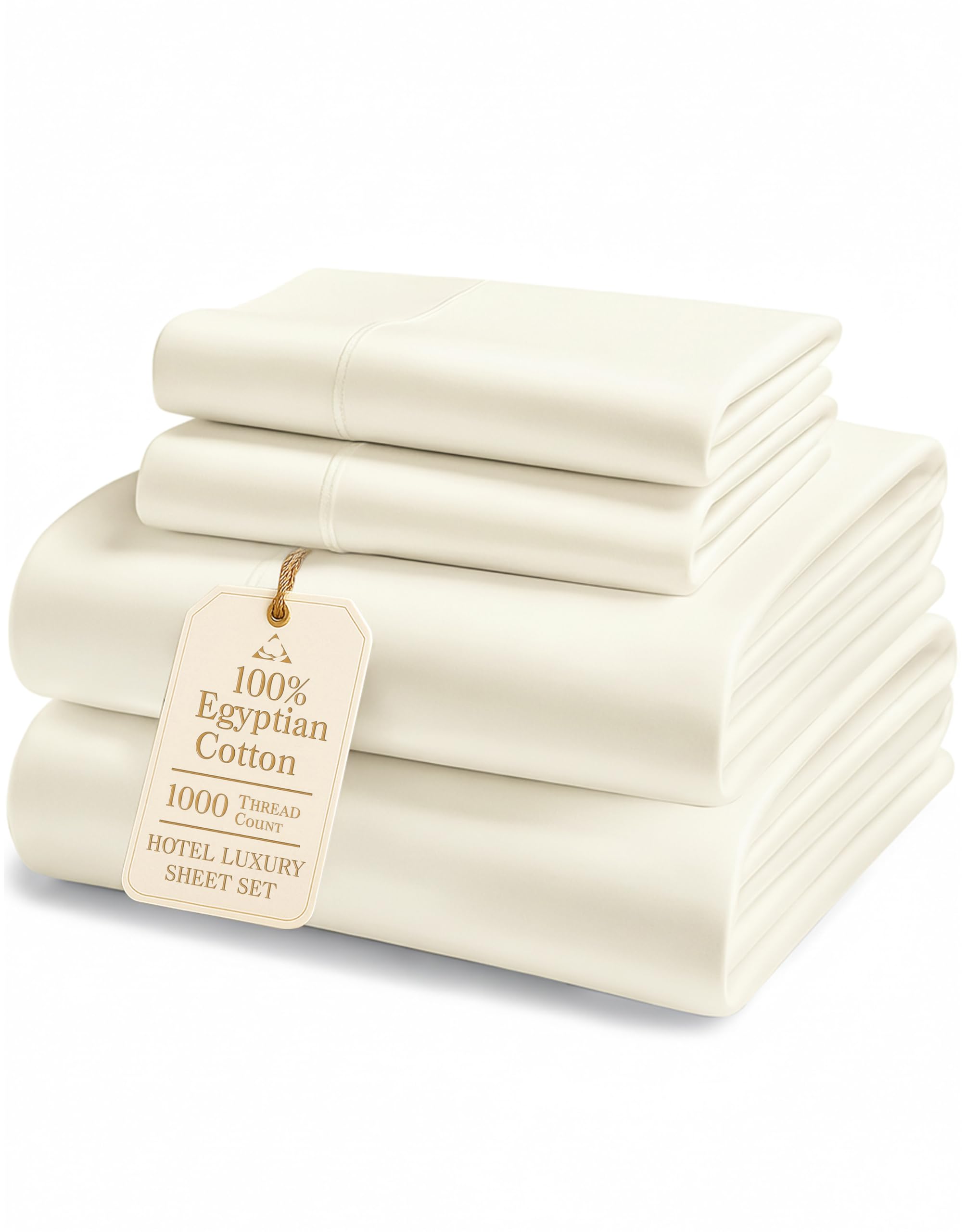 1000 TC Egyptian Cotton Sheet Set Soft Breathable