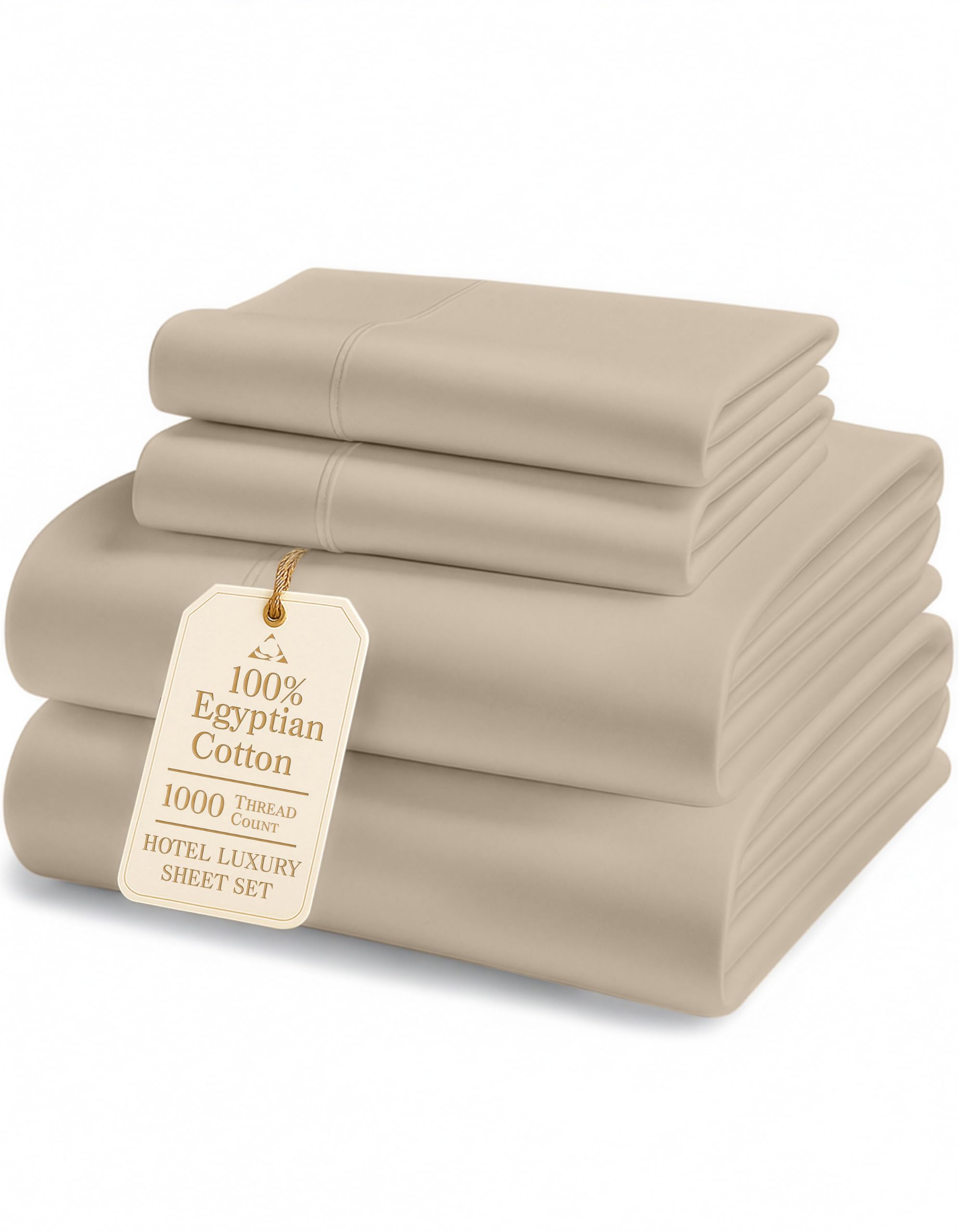 1000 TC Egyptian Cotton Sheet Set Soft Breathable