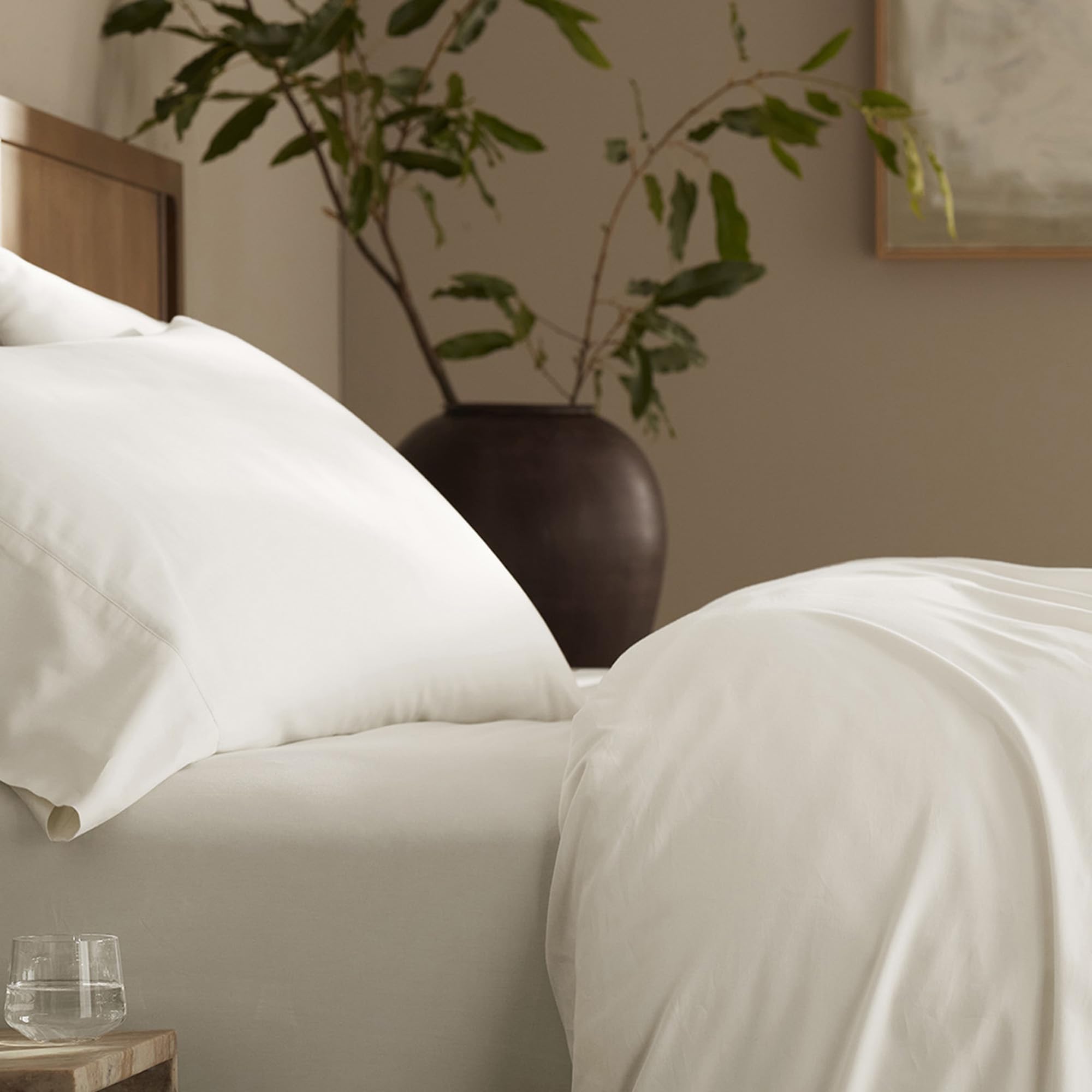 100% Organic Cotton Pillowcase Set Soft Breathable