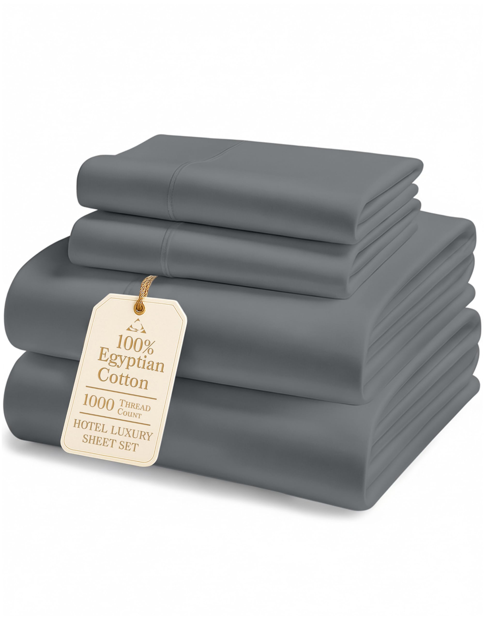 1000 TC Egyptian Cotton Sheet Set Soft Breathable