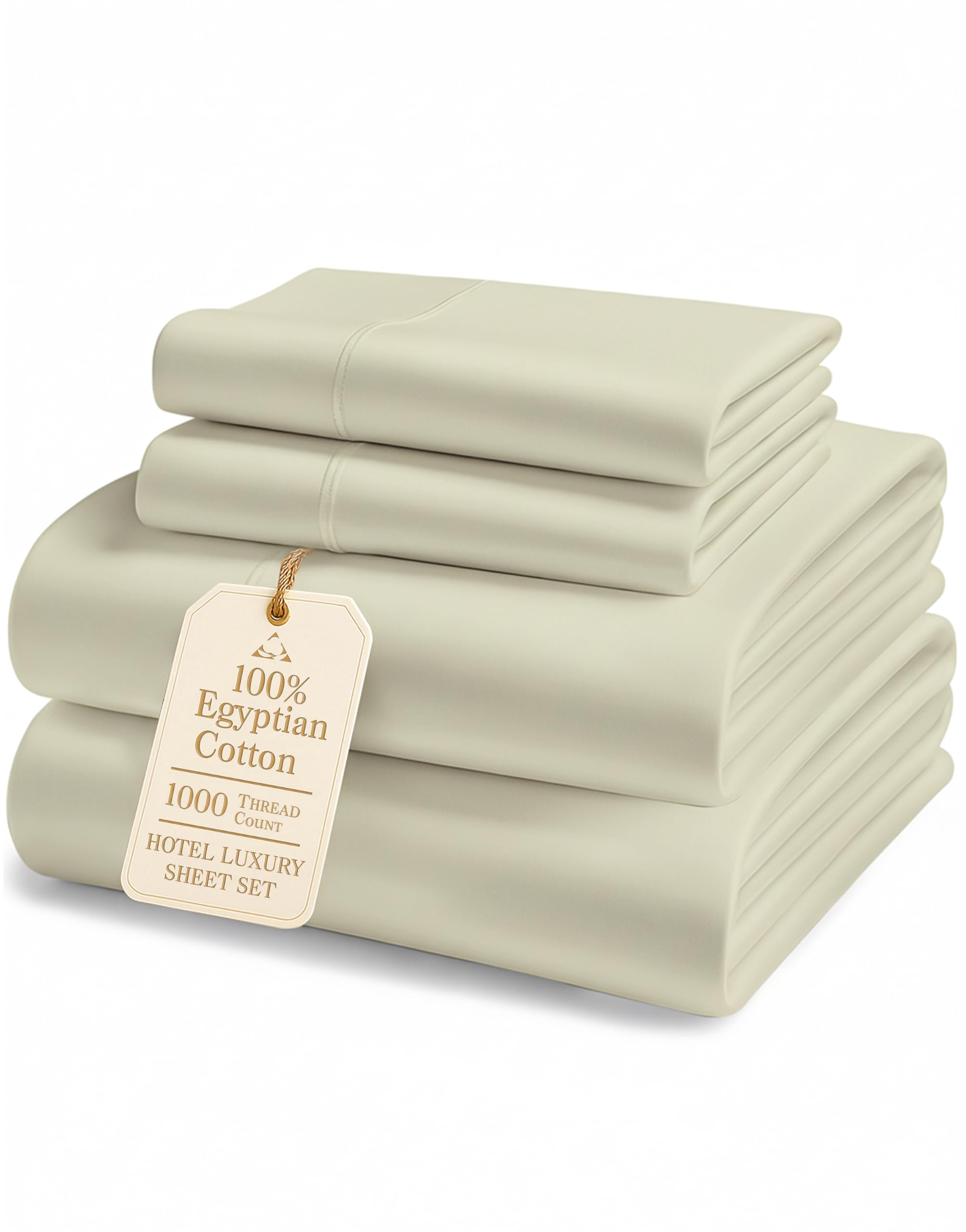 1000 TC Egyptian Cotton Sheet Set Soft Breathable