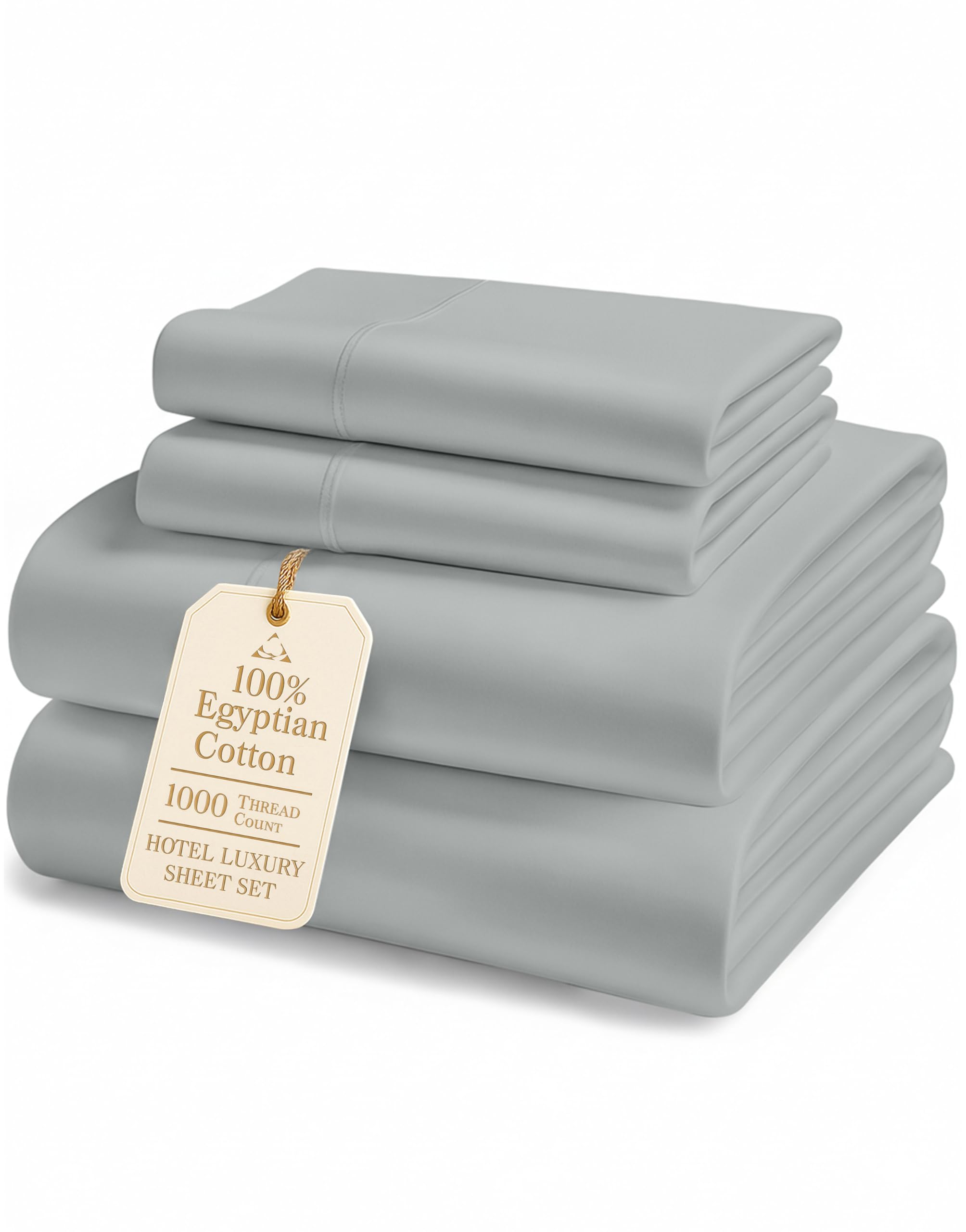 1000 TC Egyptian Cotton Sheet Set Soft Breathable