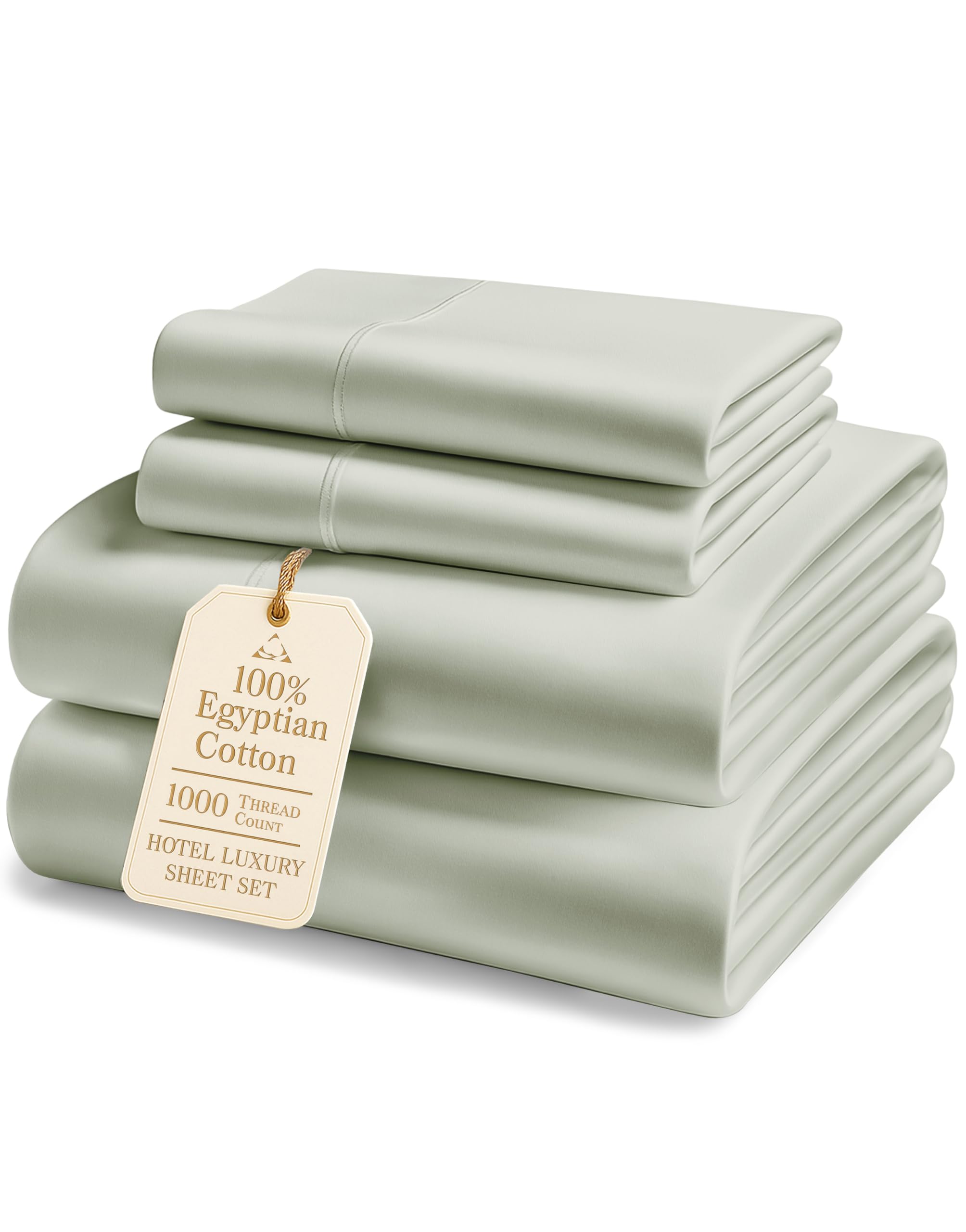 1000 TC Egyptian Cotton Sheet Set Soft Breathable