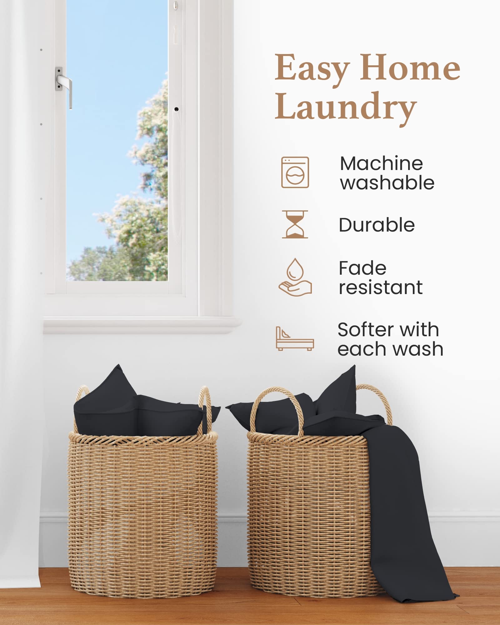 2 Pack 1000 TC Egyptian Cotton Pillowcases Sateen